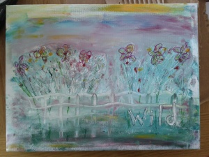 Wild Flowers on canvas
